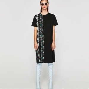 Zara Trafaluc Checked Crochet Dress